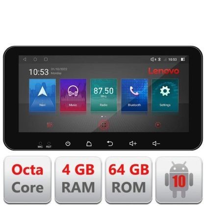 Navigatie Ford Transit 2019- varianta cu radio cd simplu Android radio gps internet Octa Core 4+64 LTE ecran de 10.33&#039; wide Kit-transit-2019-a+EDT-E51