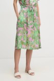 La Petite Fran&ccedil;aise fusta JUDITH culoarea verde, midi, evazati, JUDITH
