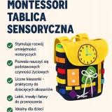 Rucsac Montessori 2-&icirc;n-1 din fetru cu tablă senzorială pentru copii (2&ndash;5 ani)