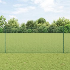 vidaXL Gard din plasă sudată cu 5 st&acirc;lpi U Verde 1.4x10 m Oțel