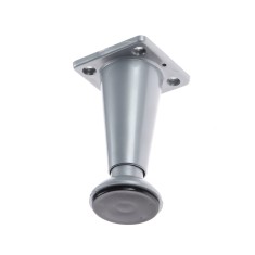 Picioare mobila, universale, reglabile, din plastic, argintii, 80 mm, set 4 bucati