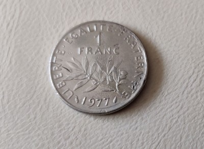 Franța - 1 franc (1977) monedă s368 foto