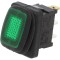 Comutator Basculant Verde ON-OFF 16A 12V IP65 LED