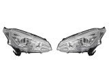 Set faruri tuning PEUGEOT 208, 04.2012-05.2015, partea stanga+dreapta, Taiwan, cu indicator led; cu &amp;quot;lumina timp de zi&amp;quot; tip LED; cu lumina
