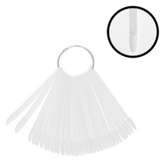 Paletar Unghii, Model Oval, Set 40 Bucati, Culoare Alba, Plastic