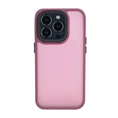 Husa cu protectie la camere si finisaj mat compatibil apple iphone 13 pro max, smoked, bordo foto