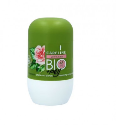 Deodorant, Careline Bio Roll-On, Velvet Rose, 75 ml foto