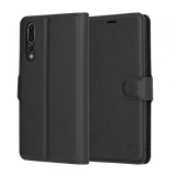 Husa pentru Huawei P20 Pro, Techsuit, Leather Folio, Neagra
