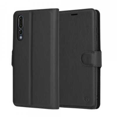 Husa pentru Huawei P20 Pro, Techsuit, Leather Folio, Neagra foto