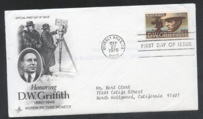 United States 1975 D W Griffith FDC K.697 foto