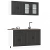 Set dulap de bucătărie 4 piese &bdquo;Kalmar&rdquo; lemn negru prelucrat