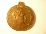 Medalie ARPA Carol II -5 Ani de Serviciu in Aviatie 1921-1932 ,d=3,4cm , bronz