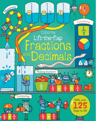 Lift-the-flap Fractions and Decimals Usborne Books foto