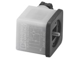Conector cu valvă, mufă mamă, 3 pini, IP65, &icirc;n unghi