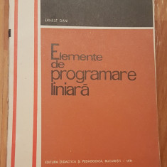 Elemente de programare liniara de Ernest Dani