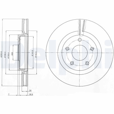 DELPHI BG4109C Disc frana foto