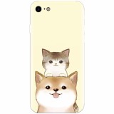 Husa silicon pentru Apple Iphone 6 / 6S, Two Cat