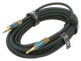 Cablu Jack 3,5mm mufă din ambele părţi 5m - Placare aurit: Cablu audio Jack 3,5mm 5m Aurit, Vention