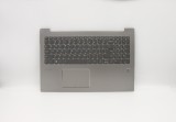Carcasa superioara cu tastatura palmrest Laptop, Lenovo, IdeaPad 520-15IKB Type 80YL, 81BF, 5CB0N98697, AM14K000300, iluminata, Mineral Gray, fingerpr