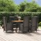 vidaXL Set mobilier de grădină cu perne, 7 piese, negru, poliratan 3185081