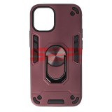Husa iPhone 12 Mini Armor Ring TPU+PC Wine - Protectie Premium, Suport Inel