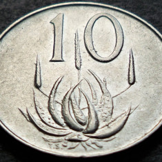 Moneda EXOTICA 10 CENTI - AFRICA DE SUD, anul 1965 * cod 4760