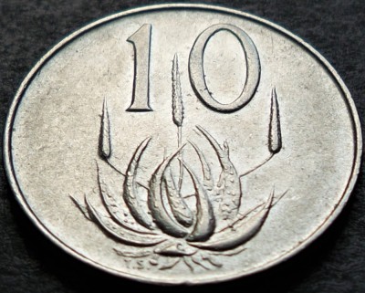 Moneda EXOTICA 10 CENTI - AFRICA DE SUD, anul 1965 * cod 4760 foto