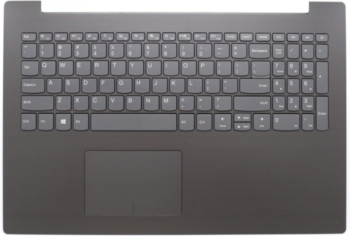 Carcasa superioara cu tastatura palmrest Laptop, Lenovo, IdeaPad 330-15IKB Type 81DC, 81DE, 5CB0N86581, gri, layout US