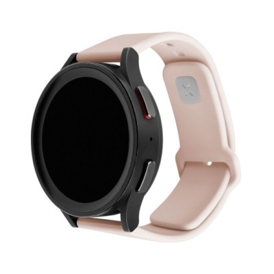 Curea pentru Samsung Galaxy Watch 4/5/Active 2, Huawei Watch GT 3 (42mm)/GT 3 Pro (43mm) - Fixed Silicone Sporty Strap Set - Pink foto
