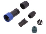 Conector circular mamă 10 pini pe cablu