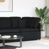 VidaXL Modul de colț pentru canapea modulară cu perne, negru, 100 cm