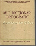 Mic Dictionar Ortografic