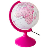 Glob păm&acirc;ntesc politic iluminat 20 cm, roz
