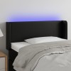VidaXL Tăblie de pat cu LED, negru, 103x16x78/88 cm, piele ecologică 3123040