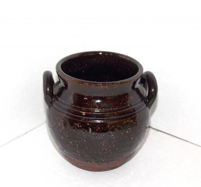 Vaza cu anse ceramica smaltuita hand made - Arabesque 3 - Laholm Keramik, Suedia