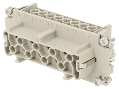 Conector HDC Inserturi Mamă 8+8 PE 16A foto