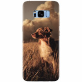 Husa silicon pentru Samsung S8 Plus, Alone Dog Animal In Grass