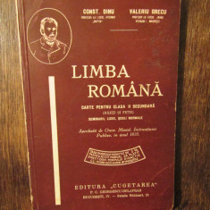 Limba Română. Carte pentru clasa II secundară - Const. Dinu, Valeriu Grecu