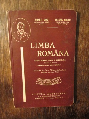 Limba Rom&amp;acirc;nă. Carte pentru clasa II secundară - Const. Dinu, Valeriu Grecu foto