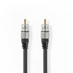 Cablu audio digital Nedis RCA tata - RCA tata 1.5 m, antracit foto