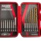 Set biti si burghie pentru surubelnita 15 piese, Raider 157795