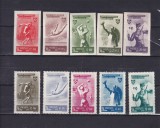 ROMANIA 1945 LP 175 OSP DANTELAT+NEDANTELAT SERIE MNH