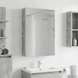 vidaXL Dulap cu oglindă pentru baie Gri din beton 40 x 10,5 x 60,5 cm 889026