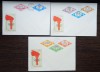 3 FDC ROMANIA - JOCURILE OLIMPICE DE LA TOKIO 1964 - SERIE COMPLETA, LP 589, Romania de la 1950, Sport
