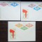 3 FDC ROMANIA - JOCURILE OLIMPICE DE LA TOKIO 1964 - SERIE COMPLETA, LP 589