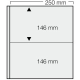 Set 5 folii pentru timbre, D-Blank Special 512PA, cu 2 buzunare de 146 x 250 mm