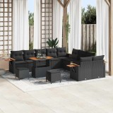 VidaXL Set de canapele pentru grădină 13 pcs Negru 90 x 55 x 71 cm