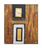 Cumpara ieftin Tablou abstract pictat manual, Compozitie abstracta 11, 60x50cm ulei pe panza in relief efect 3D, gata de agatat pe perete