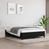 VidaXL Cadru de pat fără saltea, negru, 140x190 cm, textil