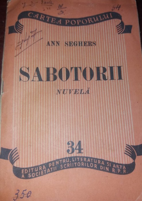 SABOTORII ANN SEGHERS